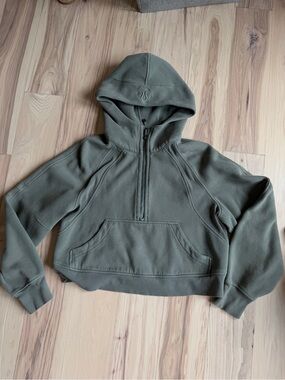 lululemon athletica Olive Green Half-Zip Hoodie